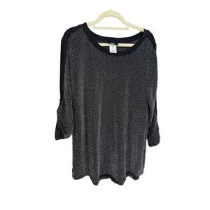 Libra Sweater with Metallic Detail Sz XL